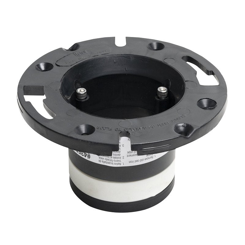 OATEY Oatey 43538 Closet Flange, 4 in Connection, ABS, Black, For: 4 in Pipes PLUMBING, HEATING & VENTILATION OATEY