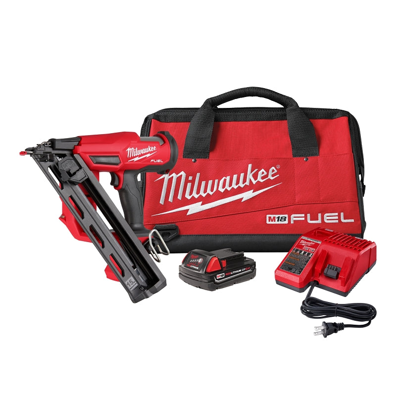 MILWAUKEE ELECTRIC TOOL Milwaukee M18 2839-21CT Finish Nailer Kit, Battery Included, 18 V, 110 Magazine, 34 deg Collation, 15 ga Nail TOOLS MILWAUKEE ELECTRIC TOOL