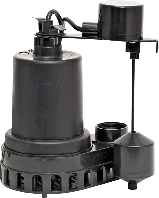 SUPERIOR PUMP Superior Pump 92572 Sump Pump, 4.9 A, 120 V, 0.5 hp, 1-1/2 in Outlet, 55 gpm, Thermoplastic Housing Material