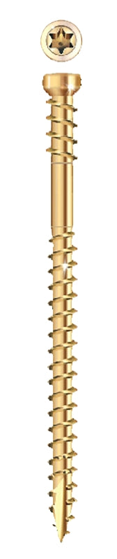 GRK FASTENERS GRK Fasteners RT Series 16105 Screw, #9 Thread, 3-1/8 in L, Reverse Thread, Trim Head, Star Drive, Steel, 348 PAIL HARDWARE & FARM SUPPLIES GRK FASTENERS