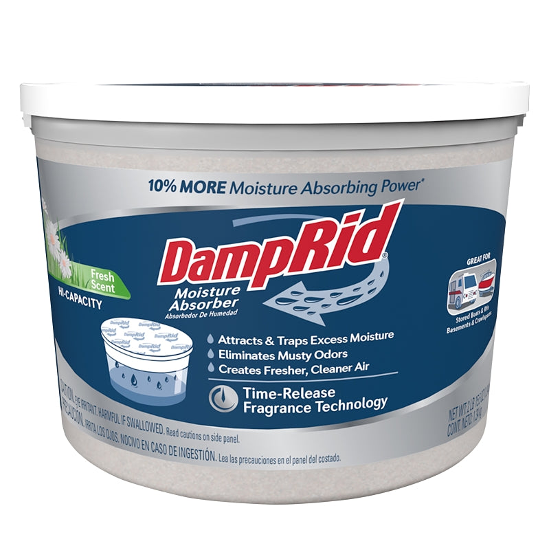 DAMPRID DampRid FG50FSSB High-Capacity Moisture Absorber, 2 lb Tub, Solid
