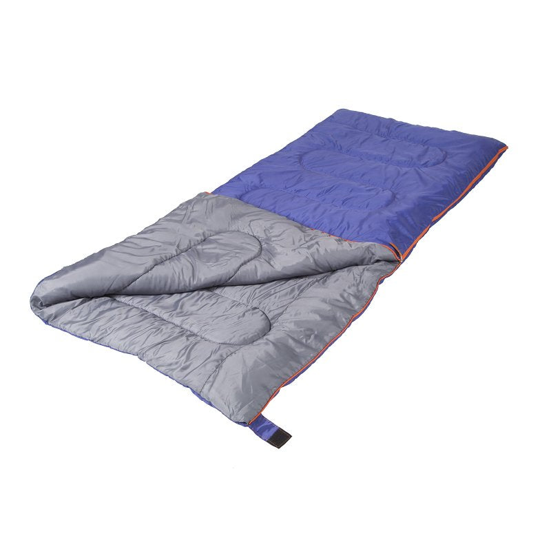 STANSPORT Stansport 520-100 Redwood Sleeping Bag, 75 in L, 33 in W, Rectangular, Nylon/Polyester, Blue