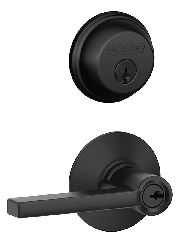 SCHLAGE LOCK Schlage FB50 V LAT 622 Combination Lockset, Mechanical Lock, Lever Handle, Straight Design, Matte Black, 1 Grade HARDWARE & FARM SUPPLIES SCHLAGE LOCK