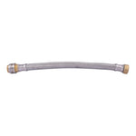 SHARKBITE SharkBite UR3088FX15 Braided Flexible Water Heater Connector, 3/4 in, FIP x SharkBite, Brass/Stainless Steel, 18 in L
