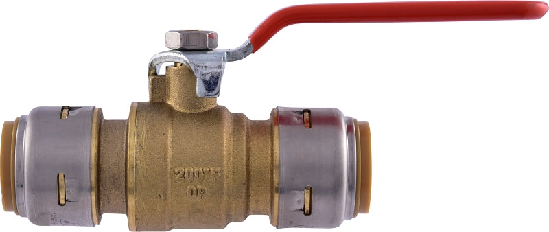SHARKBITE SharkBite UR22185 Ball Valve, 3/4 in Connection, Push-Fit, 250 psi Pressure, Brass Body PLUMBING, HEATING & VENTILATION SHARKBITE