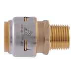 SHARKBITE SharkBite Max Series UR138A Pipe Coupling, 1/2 x 3/4 in, Brass, 250 psi Pressure