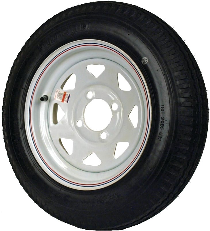 MARTIN WHEEL MARTIN Wheel DM412B-4I Trailer Tire, 1120 lb Withstand, 4 in Dia Bolt Circle, Rubber AUTOMOTIVE MARTIN WHEEL