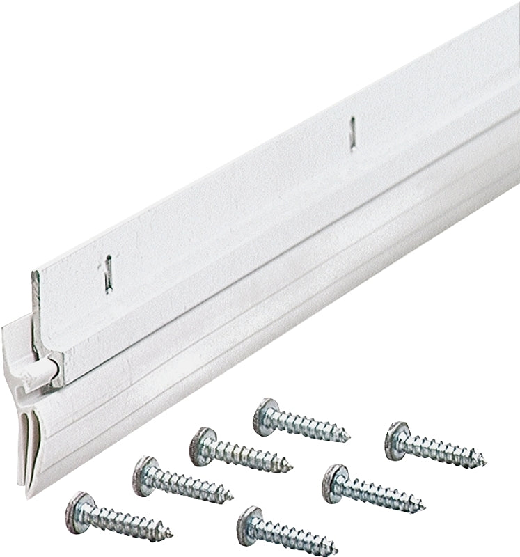 M-D M-D 05215 Door Sweep, 36 in L, Vinyl Insert, Includes: Screws, White Insert Color