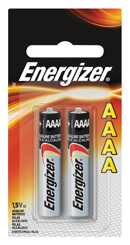 ENERGIZER BATTERY Energizer E96 Series E96-BP-2 Battery, 1.5 V Battery, 150 mAh, AAAA Battery, Alkaline, Manganese Dioxide, Zinc ELECTRICAL ENERGIZER BATTERY