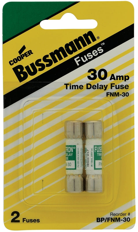 BUSSMANN Bussmann BP/FNM-30 Time Delay Fuse, 30 A, 250 V, 10 kA Interrupt, Melamine Body ELECTRICAL BUSSMANN