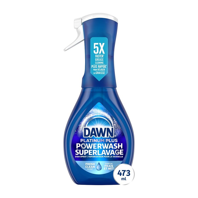 DAWN Dawn Platinum 52364 Dish Soap Spray, 16 oz, Bottle, Liquid, Fresh Scent, Colorless
