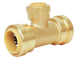 B & K INDUSTRIES B & K ProLine Series 632-003 Pipe Tee, 1/2 in, Push-Fit, Brass, 200 psi Pressure