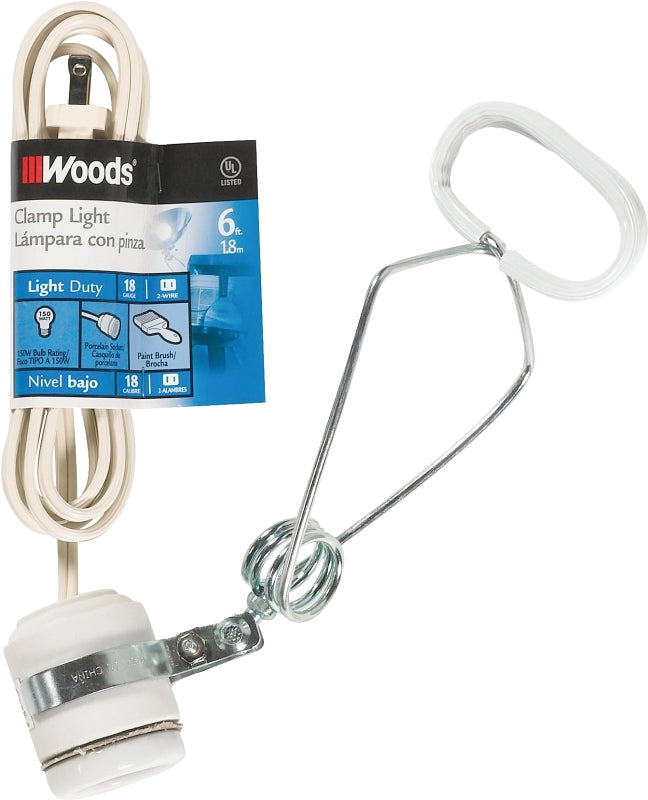 WOODS CCI 0328 Clamp Light, White ELECTRICAL WOODS