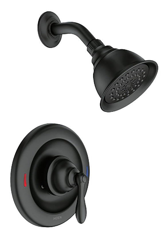 MOEN Moen Posi-Temp Caldwell, 82495 Series 82495EPBL Tub/Shower, 1.75 gpm, 4 in Showerhead, Metal, 1-Spray Setting