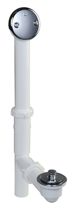 KEENEY Keeney 65AWK Roller Ball Bath Drain Assembly, Plastic, White, For: All Standard Size Tubs