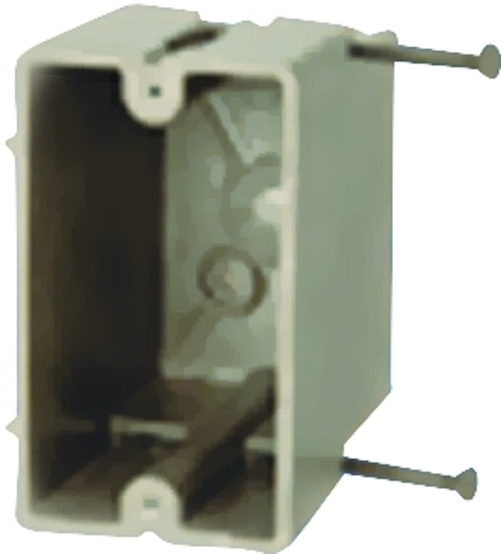 ALLIED MOULDED PRODUCTS fiberglassBOX 1098-N Electrical Box, 1 -Gang, Fiberglass Reinforced Polyester BMC, Beige/Tan, Wall Mounting