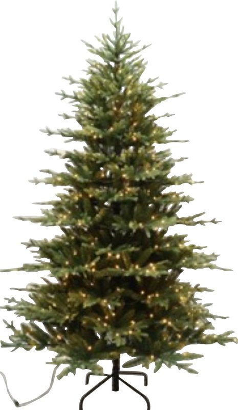 SANTAS FOREST Santas Forest 61944 Pre-Lit Cascade Noble Fir Tree, 4 ft H, Nobel Fir Family, Mini Bulb, Multi/Clear Light HOLIDAY & PARTY SUPPLIES SANTAS FOREST