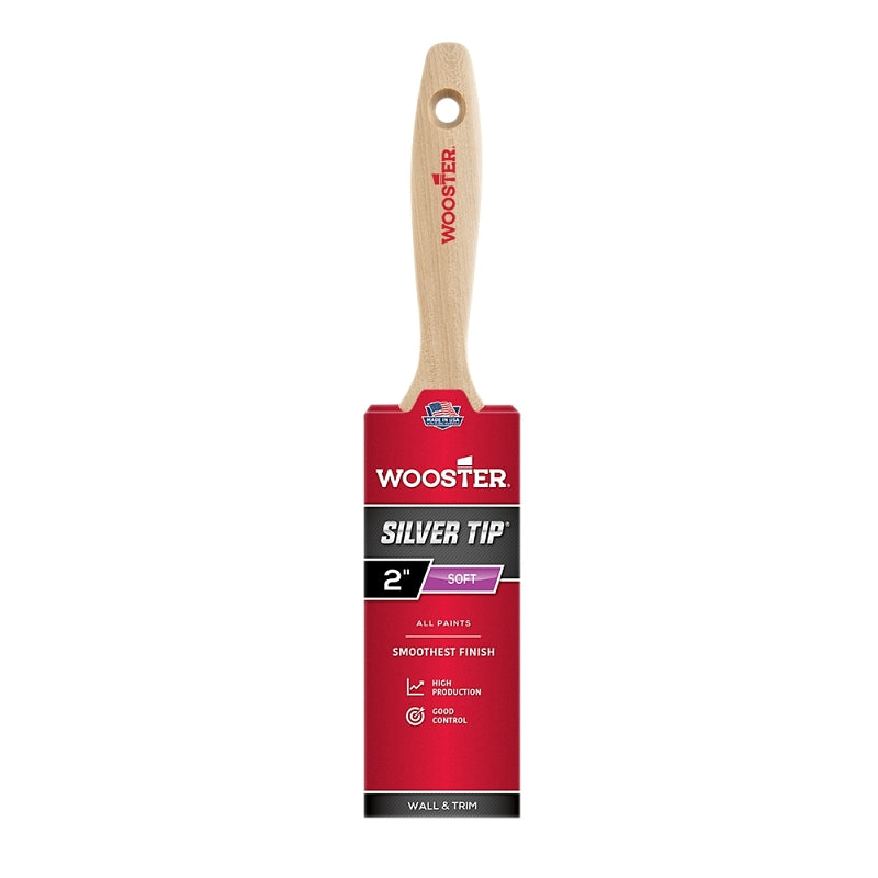 WOOSTER BRUSH Wooster 5222-2 Paint Brush, 2 in W, 2-11/16 in L Bristle, Polyester Bristle, Varnish Handle