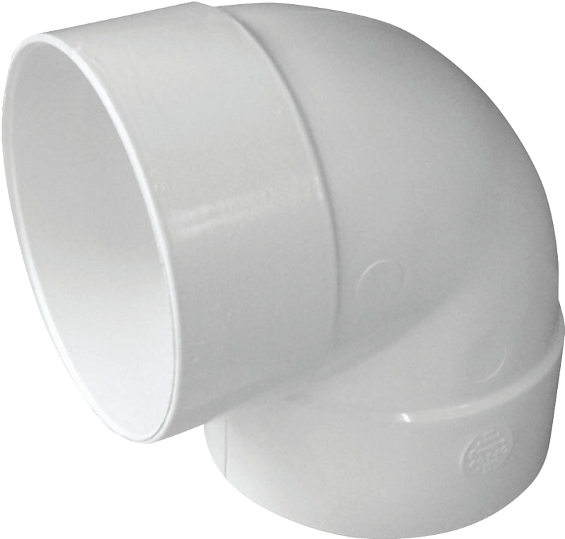 IPEX USA LLC-CANPLAS Canplas 414156BC Short Turn Pipe Elbow, 6 in, Hub, 90 deg Angle, PVC, White PLUMBING, HEATING & VENTILATION IPEX USA LLC-CANPLAS