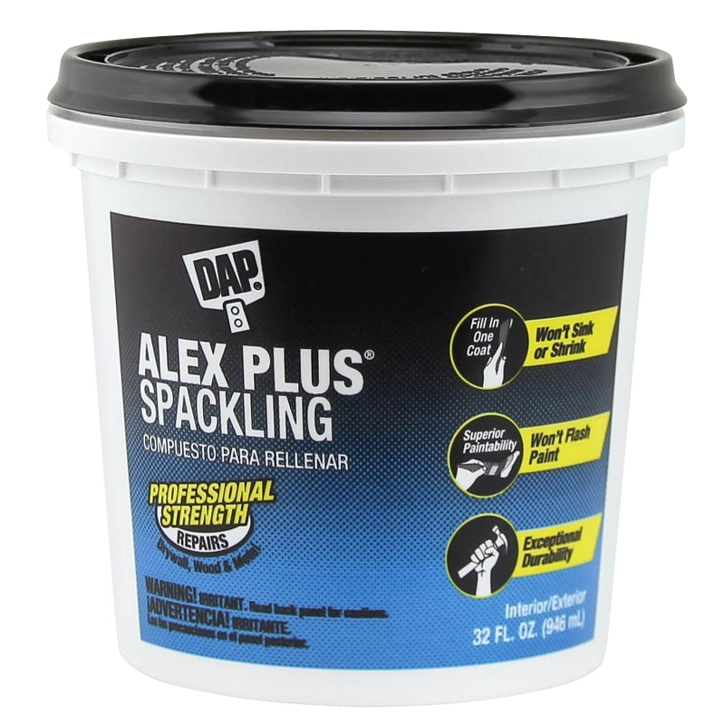 DAP DAP 18746 Spackling, Latex, Oil Base, White, 32 fl-oz Tub PAINT DAP