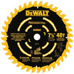 DEWALT DEWALT DW7114PT Miter Saw Blade, 7-1/4 in Dia, 40-Teeth, Carbide Cutting Edge TOOLS DEWALT