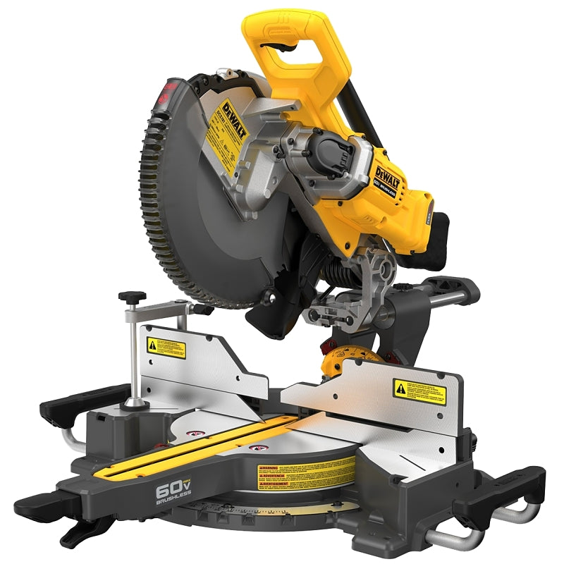 DEWALT DEWALT DCS781B Double Bevel Sliding Miter Saw, 60 V, 9 Ah, 12.19 in Cutting Capacity