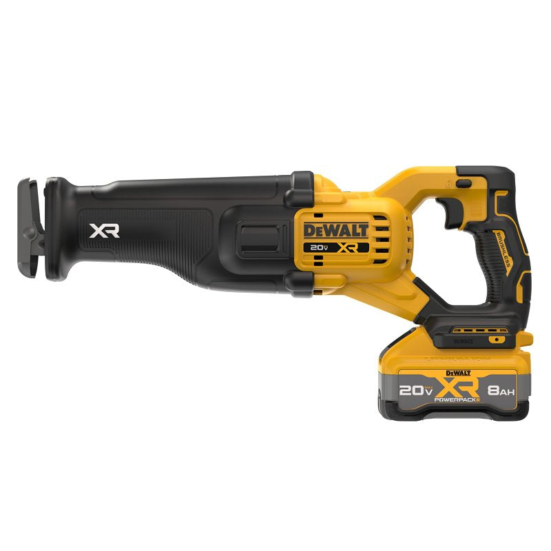 DEWALT DEWALT 20V MAX XR DCS384WW1 Brushless Cordless Reciprocating Saw Kit with XR POWERPACK, Battery Included, 20 V, 8 Ah