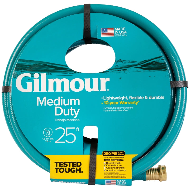 GILMOUR MFG Gilmour 816251-1001 Medium-Duty Hose, 5/8 in, 25 ft L, Coupling, Vinyl, Blue
