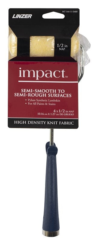 LINZER Linzer MT 144-11 0400 Trim Roller with Frame, 1/2 in Nap, Polyester Cover, Metal/Plastic Roller, Metal/Plastic Handle