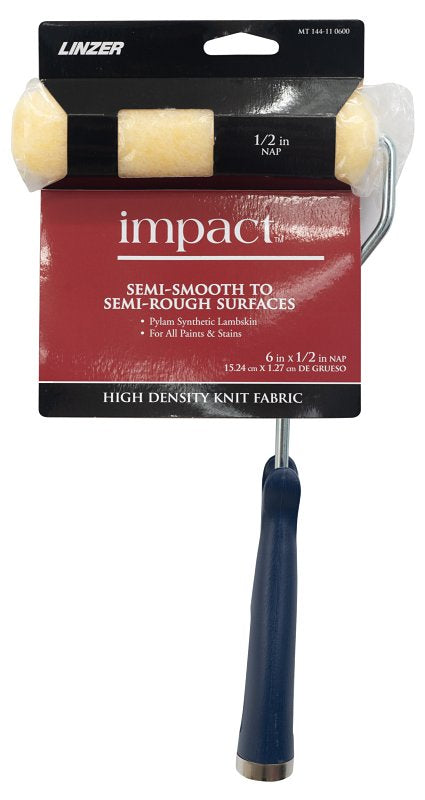 LINZER Linzer MT 144-11 0600 Trim Roller with Frame, 1/2 in Nap, Polyester Cover, Metal/Plastic Roller, Metal/Plastic Handle