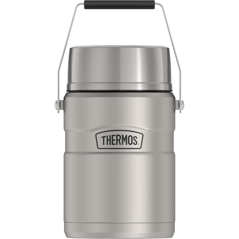 THERMOS Thermos BIG BOSS STAINLESS KING SK3030MSTRI4 Vacuum Insulated Food Jar with Inner Container, 47 oz Capacity, 5.3 in L