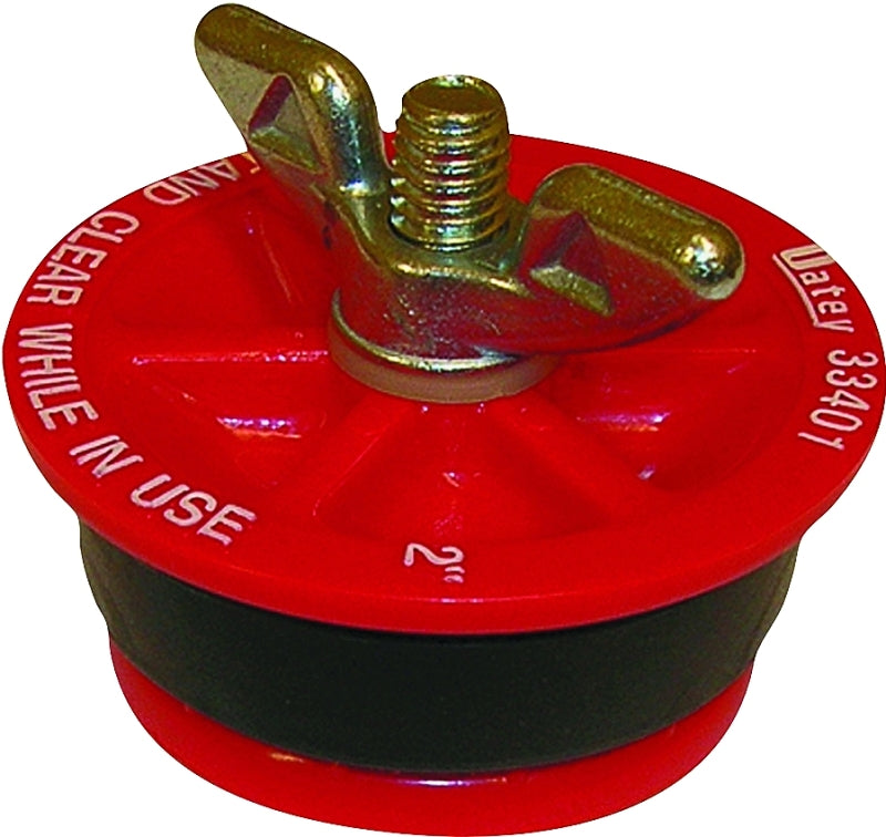 OATEY Oatey 33401 Test Plug, 2 in Connection, Plastic, Red