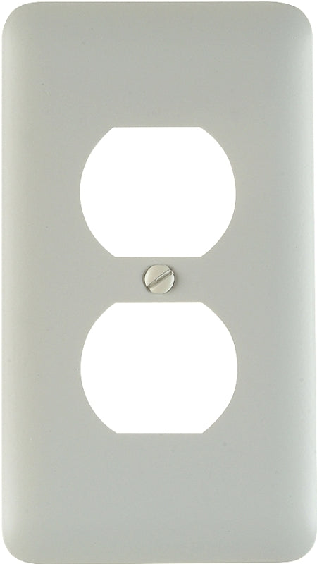 AMERELLE Amerelle 935DW Receptacle Wallplate, 5 in L, 2-13/16 in W, 1 -Gang, Steel, White ELECTRICAL AMERELLE   
