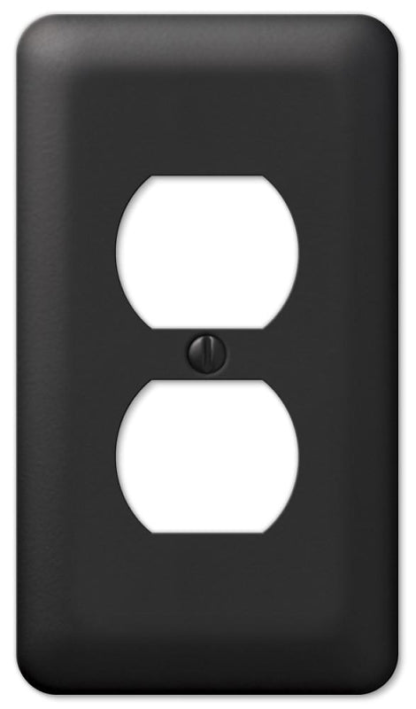 AMERELLE Amerelle Devon 935DBK Series Wallplate, Duplex, 5 in L, 2-13/16 in W, 1-Gang, Steel, Black ELECTRICAL AMERELLE
