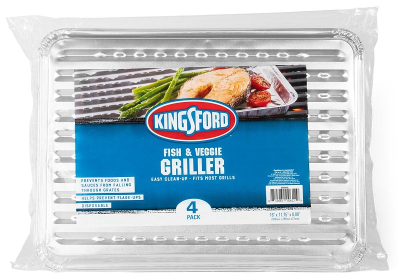 KINGSFORD Kingsford 6119994300 Veg and Fish Grill Pan, Aluminum HOUSEWARES KINGSFORD