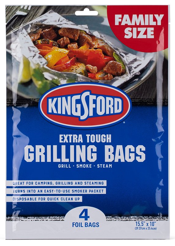 KINGSFORD Kingsford BBP0496TB Grilling Bag, Aluminum