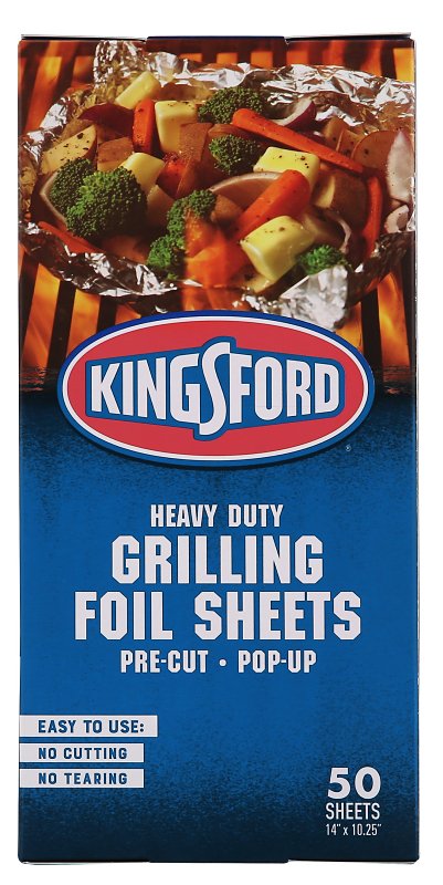 KINGSFORD Kingsford BBP12021 Grilling Foil Sheet, Aluminum, Silver
