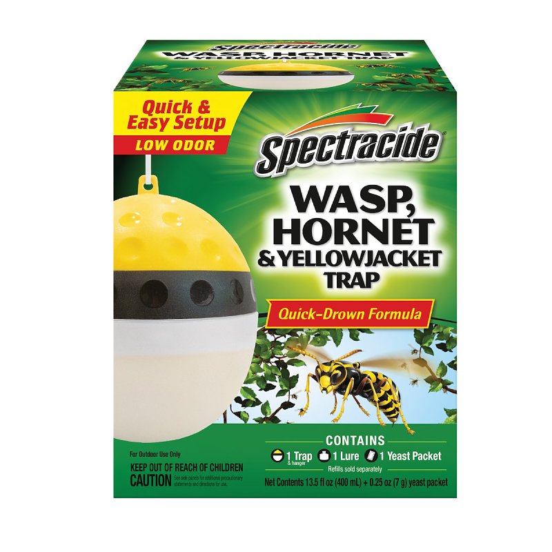 SPECTRACIDE Spectracide HG-97406 Wasp, Hornet and Yellow Jacket Trap, Liquid, Apple, 400 mL