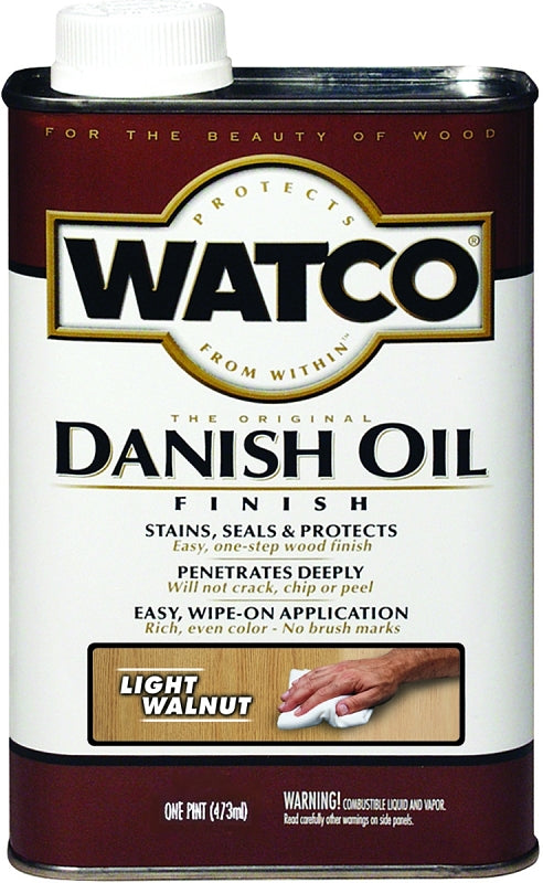 WATCO WATCO 65551 Danish Oil, Light Walnut, Liquid, 1 pt Can PAINT WATCO