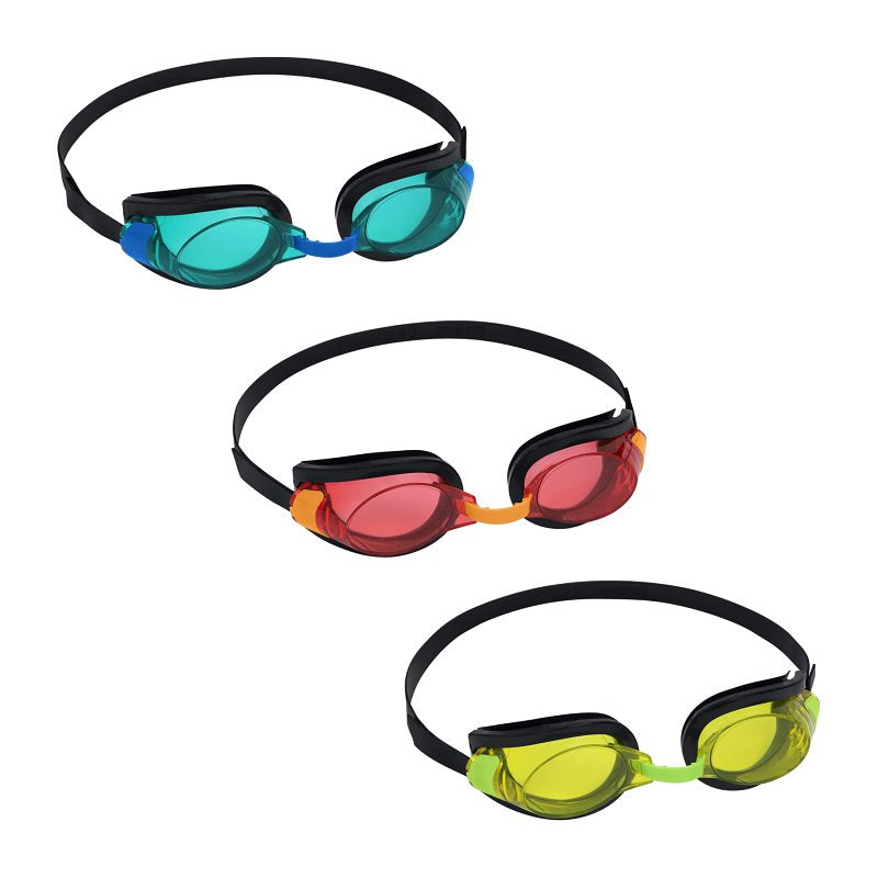 BESTWAY (HONG KONG)INTE Bestway 21005 Pro Racer Goggles, Smoke Lens, Black/Blue/Green/Orange Frame, Fully Adjustable Strap APPLIANCES & ELECTRONICS BESTWAY (HONG KONG)INTE