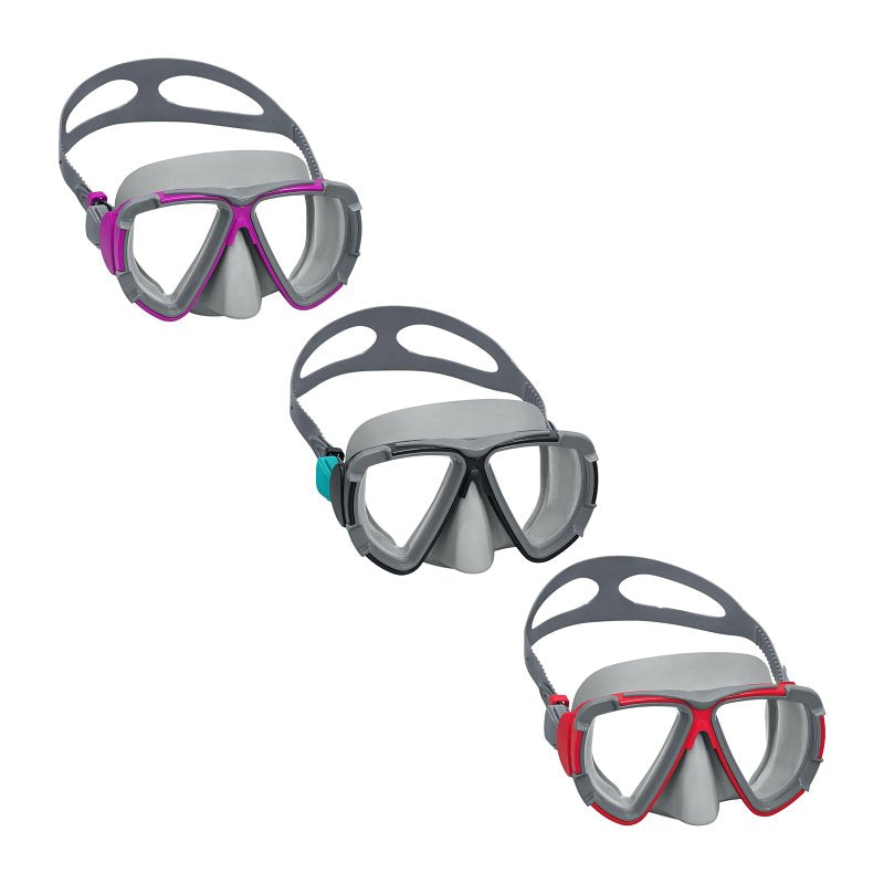 BESTWAY (HONG KONG)INTE Bestway Hydro-Swim 22052 Diving Mask, 14 years, Polycarbonate Lens, Strap, Black/Blue/Red APPLIANCES & ELECTRONICS BESTWAY (HONG KONG)INTE