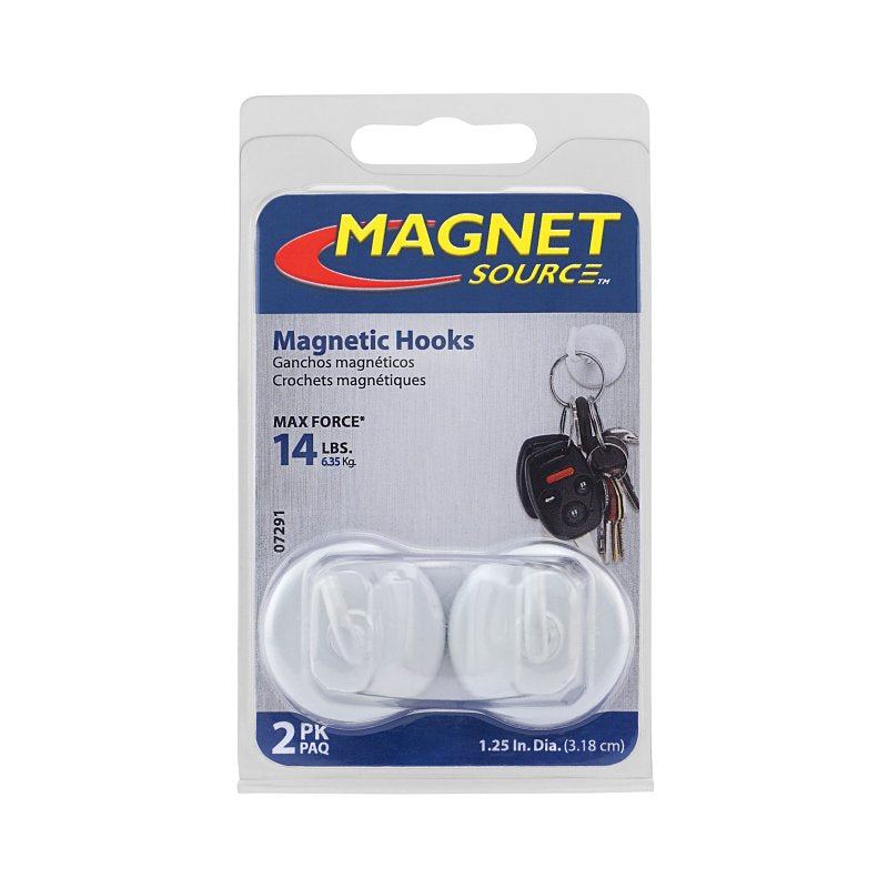 MASTER MAGNETICS Magnet Source 07291 Magnetic Hook, 2-Hook, 14 lb HARDWARE & FARM SUPPLIES MASTER MAGNETICS
