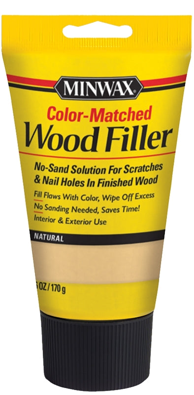 MINWAX Minwax 448520000 Wood Filler, Natural, Solid, 6 oz, Tube