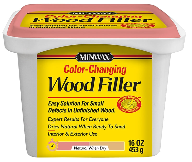 MINWAX Minwax 448800000 Wood Filler, Liquid, Natural, 16 oz