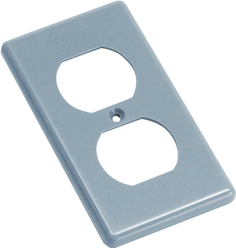 CARLON Carlon HB1DP Handy Box Cover, 4-5/16 in L, 2-3/8 in W, Rectangular, 1-Gang, Polycarbonate, Gray ELECTRICAL CARLON