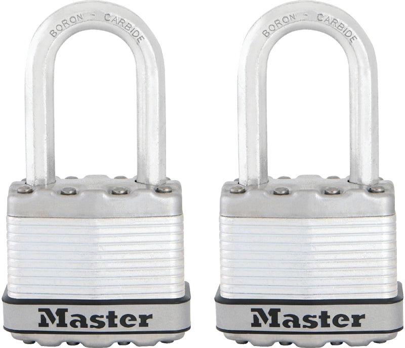 MASTER LOCK Master Lock Magnum Series M1XTLF Padlock, 1-3/4 in W Body, Keyed Alike Key, 1-1/2 in H Shackle, 5/16 in Dia Shackle