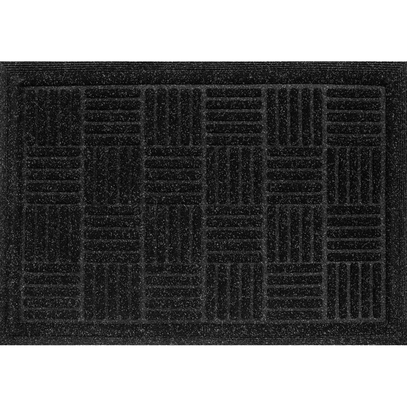 MULTY INDUSTRIES Multy Home MT5001431 Door Mat, 36 in L, 48 in W, Contours Pattern, Polypropylene/Rubber Surface, Charcoal HOUSEWARES MULTY INDUSTRIES