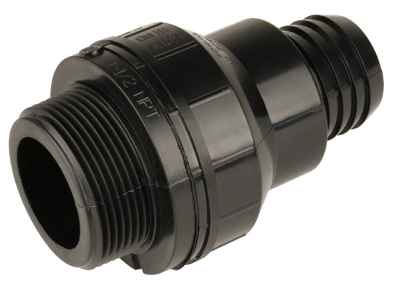 ECO-FLO Water Source SPC-250 Inline Sump Check Valve, 1-1/2 in, MNPT, PVC Body