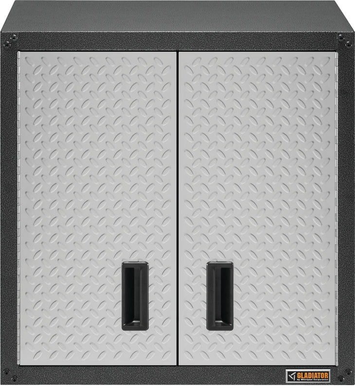 GLADIATOR Gladiator GAWG28FDYG Gear Box, 150 lb, 2-Shelf, Steel, Silver Tread