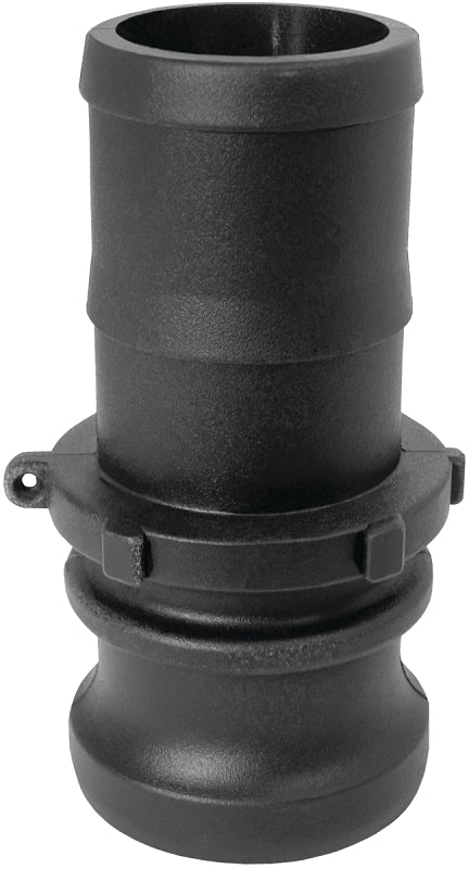 GREEN LEAF Green Leaf 150E/GLP150E Cam Lever Coupling, 1-1/2 in, Male x Hose Barb, Glass Filled Polypropylene